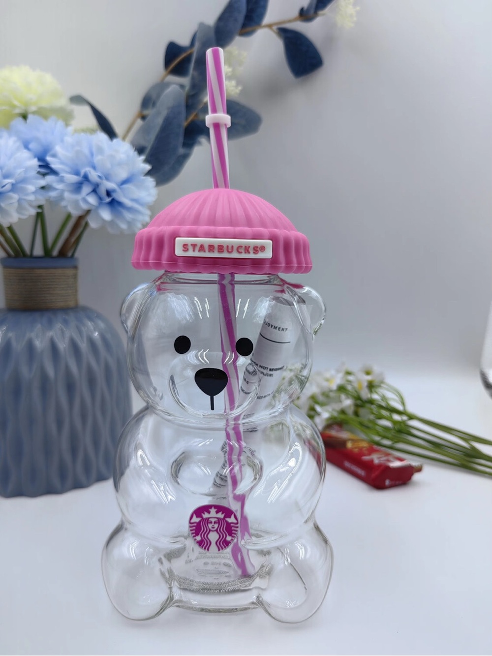 RARE Pink Starbucks Glass Bearista Cup - Picture 4 of 10